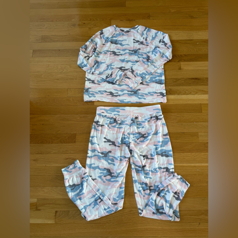 PJ Salvage Blue & Pink Camo Pajama Set Size S Soft Lounge Set - Picture 9 of 10
